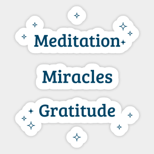 Meditation Miracles Sticker